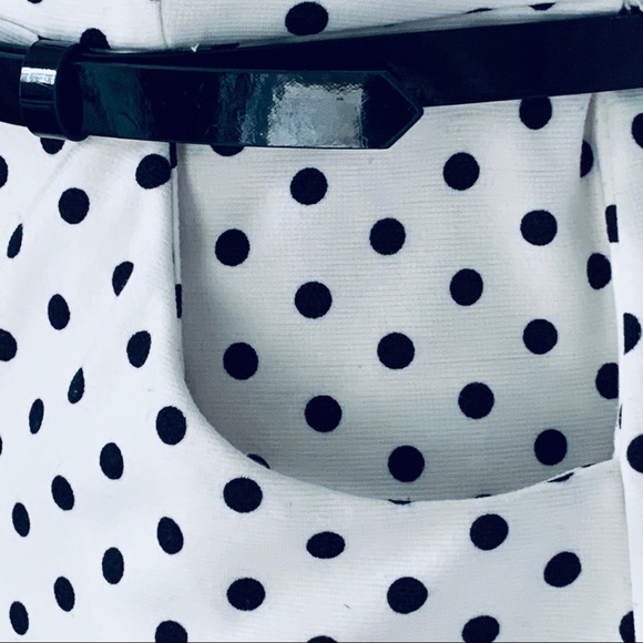 Lauren Ralph Lauren White/Black Polka Dot Dress 10 - Picture 6 of 10